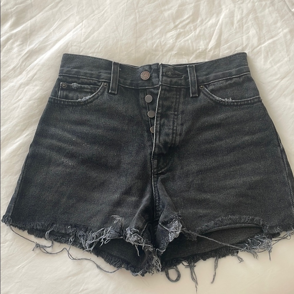 Women's Black Denim Shorts